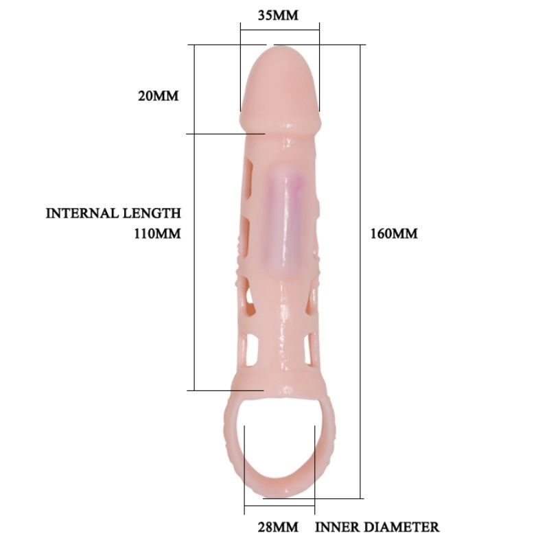 Baile For Him-Penishülle Extender Penis mit Vibration und natürlichen Gürtel · Sextoys (Bild 5)