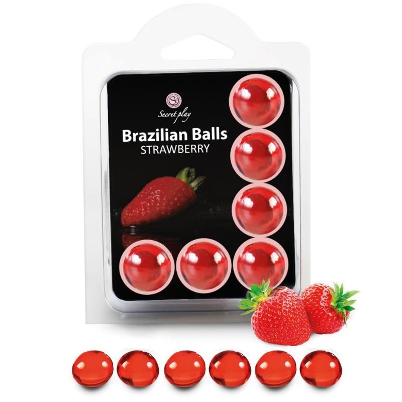 Secretplay Cosmetic-6er-Set Brazilian Balls Erdbeere