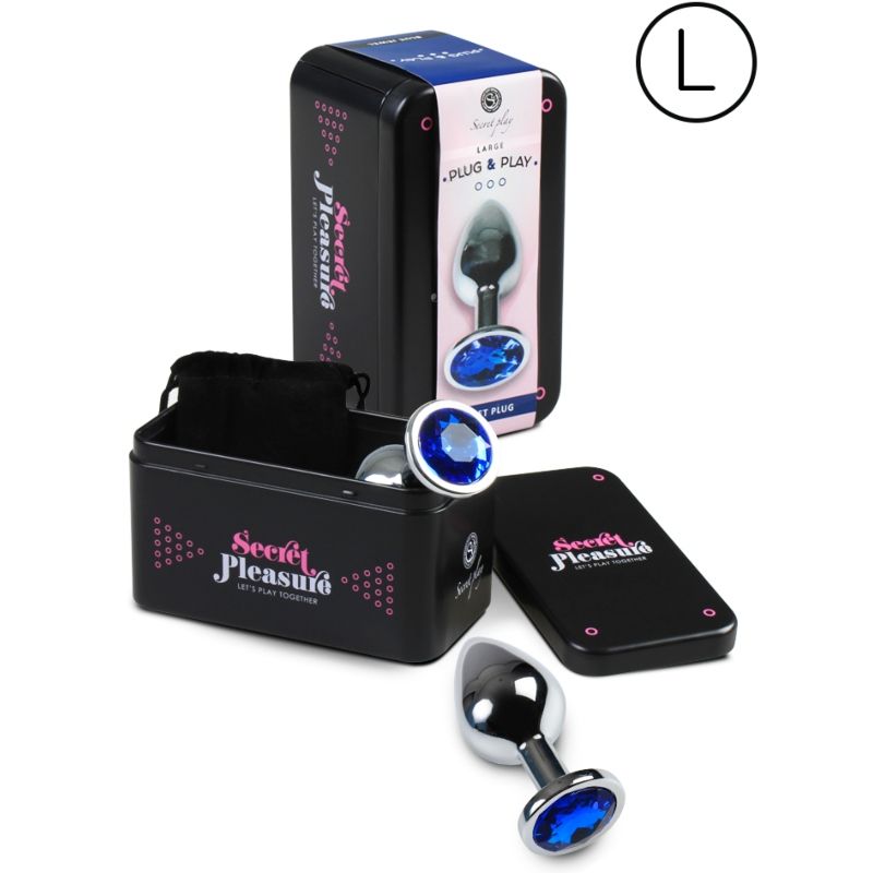 Secretplay Toys-Analplug Size L Blau-Metal · Sextoys (Bild 2)