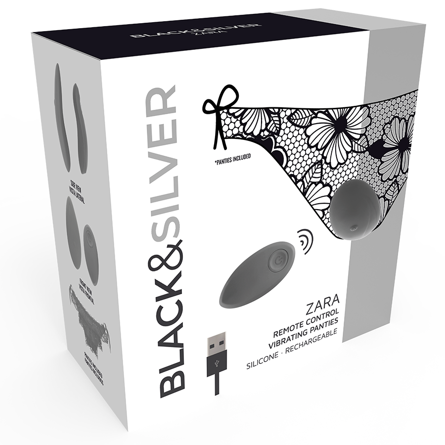 Black&silver-Zadar Stimulator Wiederaufladbar mit Fernbedienung · Vibratoren (Bild 2)