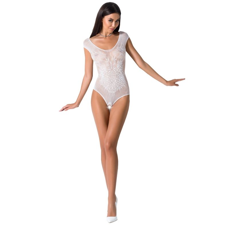 PASSION WOMAN BS064 BODYSTOCKING BLACK ONE SIZE Passion-Bodystocking BS064 im Netz mit Spitze · Spicy Dessous & Bodystockings