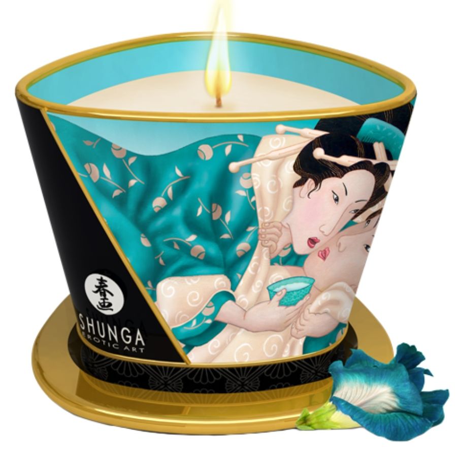 Shunga Candles-Island Blossoms Massagekerzen 170 ml · Erotische Massage
