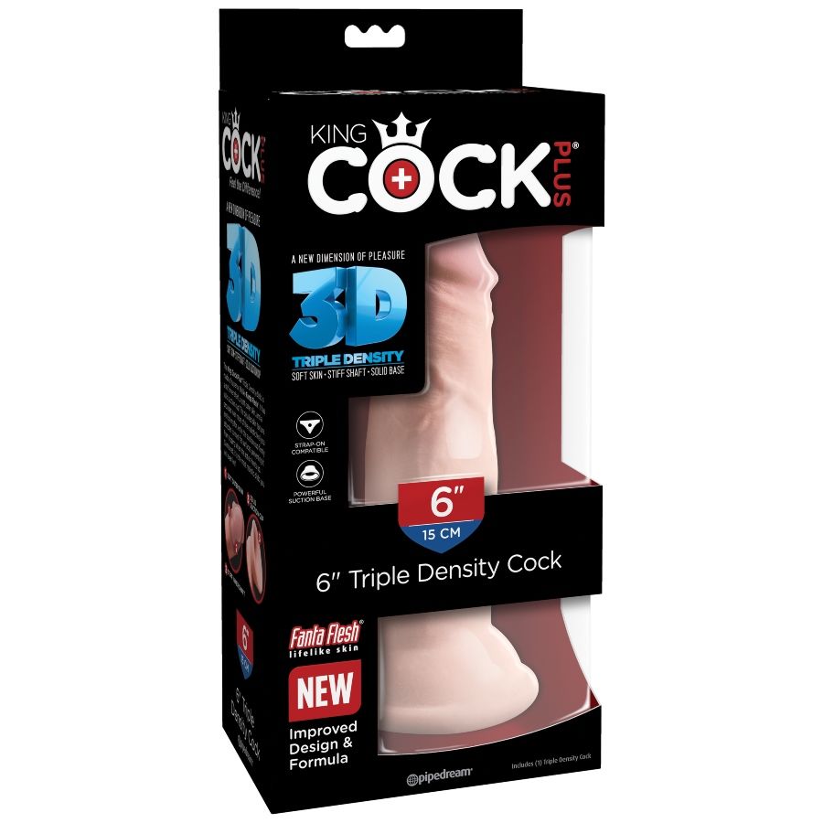 King Cock-Triple Density Dildo 15 cm-Saugnapf · Sextoys (Bild 5)