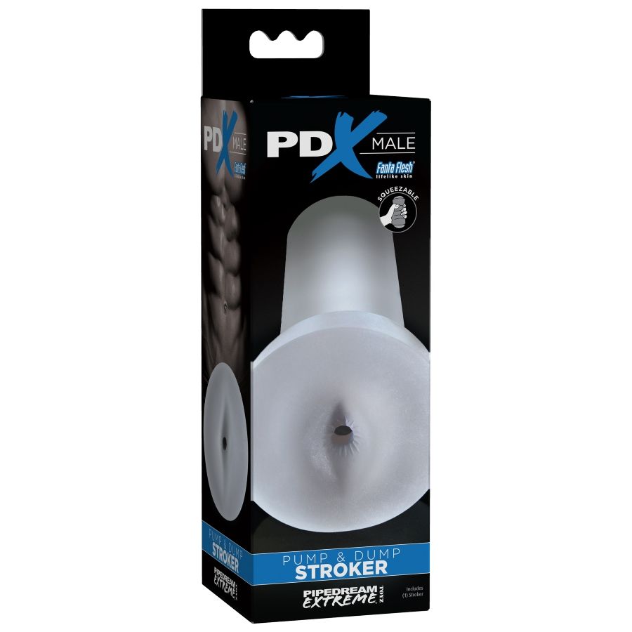 Pipedreams-Pump and Dump Stroker Transparent · Sextoys