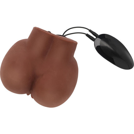 Act-Realistischer Big Ass Masturbator mit Vibrator Braun-TPR, Wasserdicht · Sextoys (Bild 5)