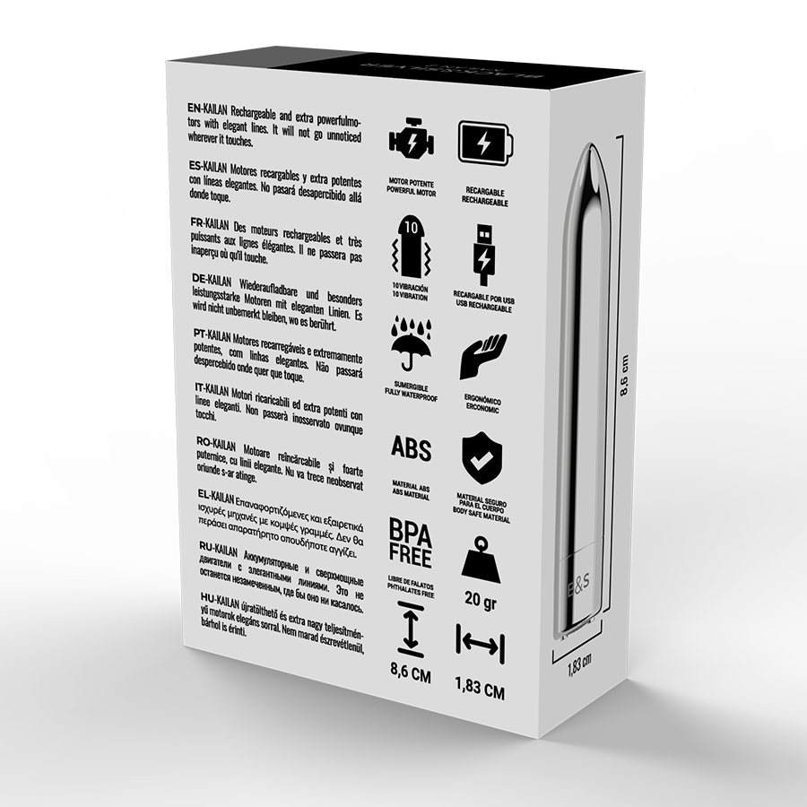 Black&silver-Kailan 2 Silver Vibrating Magnetic Bullet-Silikon · Vibratoren (Bild 5)