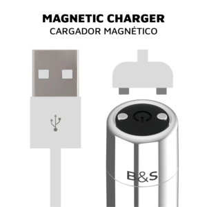Black&silver-Kailan 2 Silver Vibrating Magnetic Bullet-Silikon · Vibratoren (Bild 3)