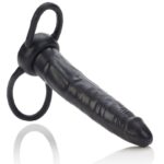 Calexotics-Doppelte Unterstützung für Schwarz-TPR Penetration · Strap-on & Harness