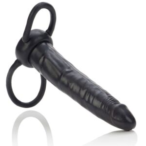 Calexotics-Doppelte Unterstützung für Schwarz-TPR Penetration · Strap-on & Harness