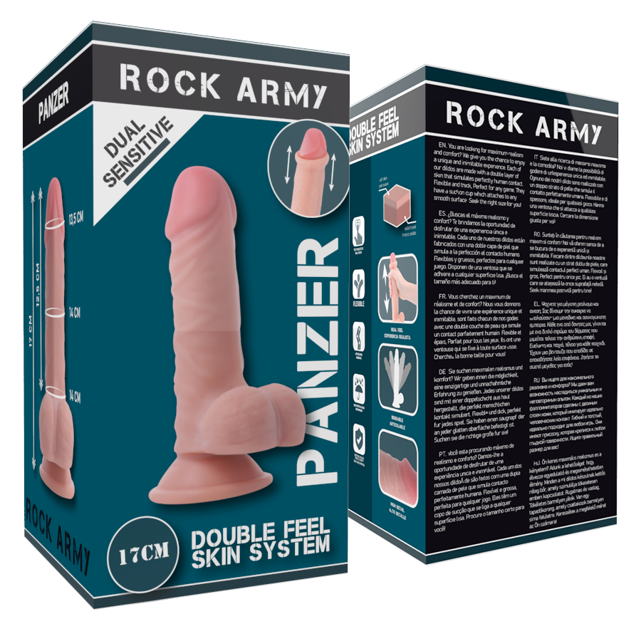 Rock Army-Dual Density Panzer 17 cm -o- 4.46 cm-TPE, Wasserdicht · Strap-on & Harness (Bild 8)