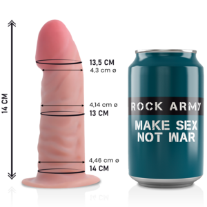 Rock Army-Dual Density Tiger 14 cm -o- 4.46 cm-Waterproof, Saugnapf · Sextoys