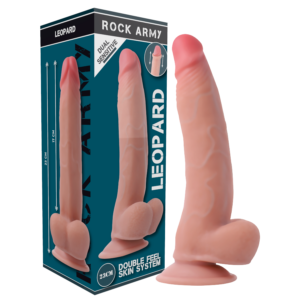 Rock Army-Dual Density Leopard 23 cm -o- 4.77 cm-TPE, Wasserdicht · Strap-on & Harness (Bild 5)