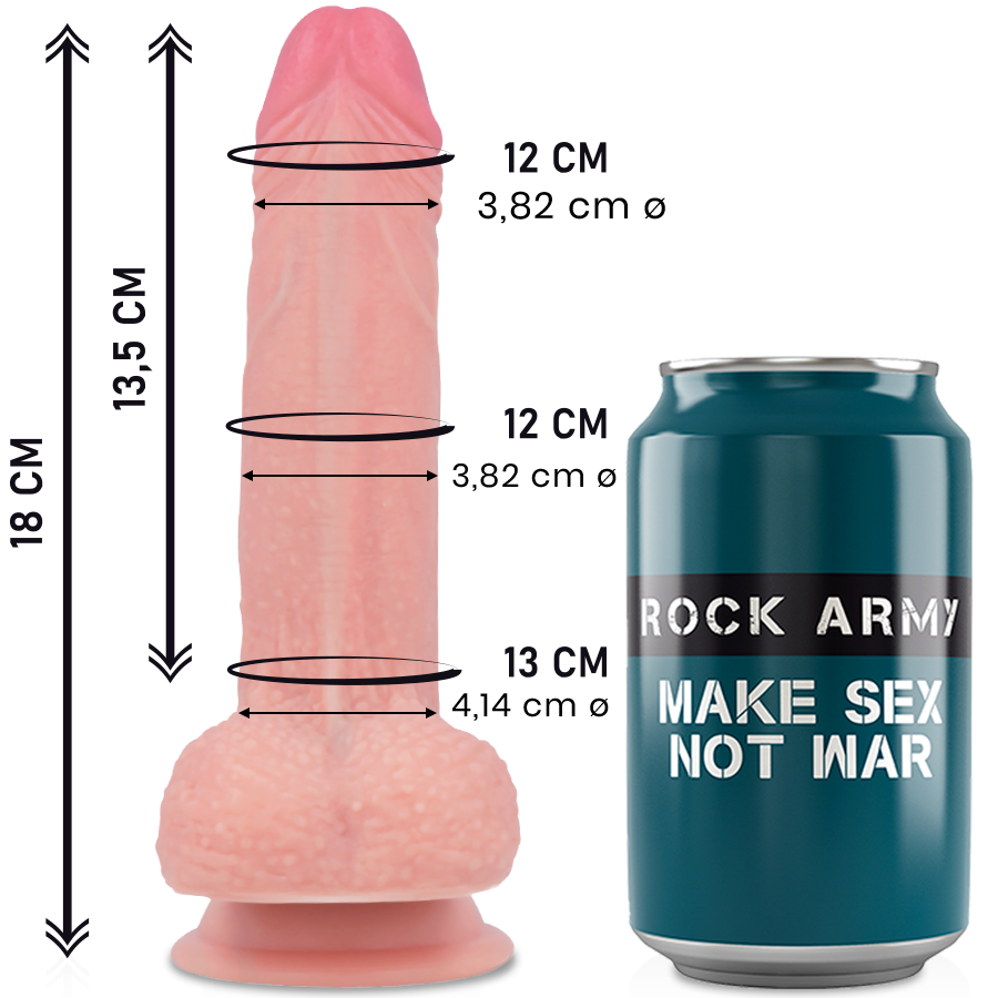 Rock Army-Flüssigsilikon Premium Mustang Realistisch 18 cm