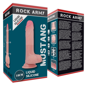 Rock Army-Silikon Liquido Premium Mustang Realistisch 18 cm · Strap-on & Harness (Bild 5)