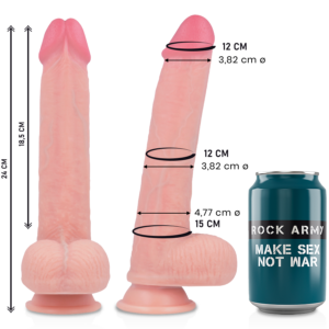 Rock Army-Liquido Silikon Premium Kingcobra Realistic 24 cm · Strap-on & Harness