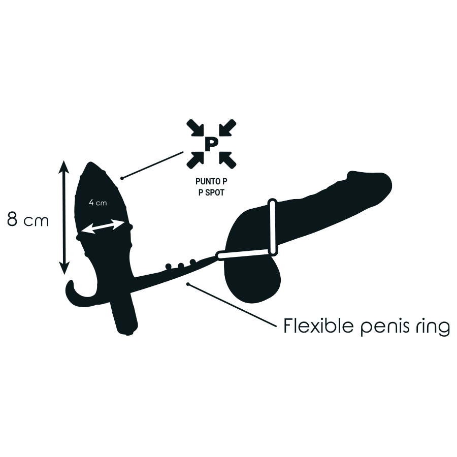 Addicted Toys-Analplug mit Doppelring Schwarz-TPR · Sextoys (Bild 4)
