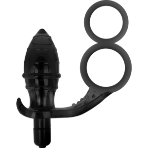 Addicted Toys-Analplug mit Doppelring Schwarz-TPR · Sextoys (Bild 3)