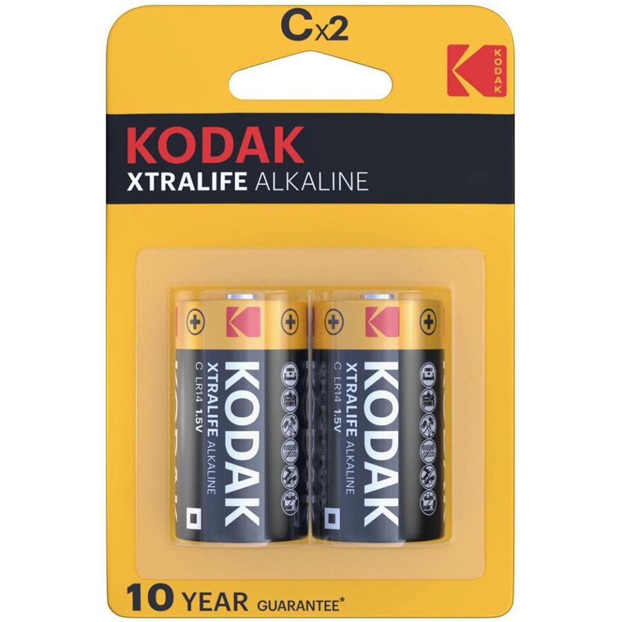 Kodak-Xtralife Alkaline-Batterien C - 2 Stk.