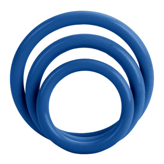 Calexotics-Tri-rings Blau-Silikon