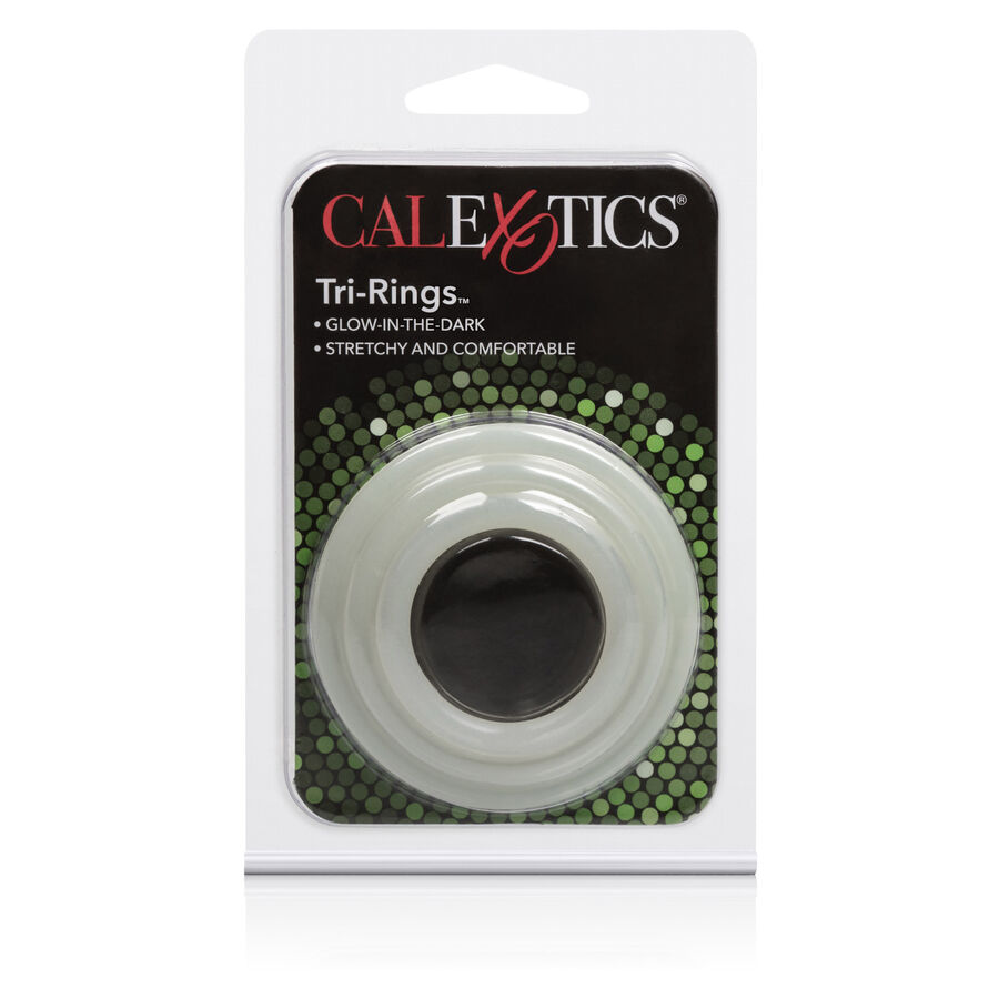 Calexotics-Tri-rings Glow in the Dark-Silikon · Penisringe & -hüllen (Bild 2)