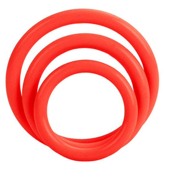 Calexotics-Tri-rings Set Rot-Silikon