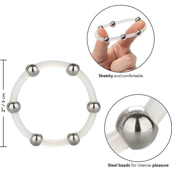 Calexotics-Ring aus Silikon mit Perlen aus Stahl · Sextoys (Bild 8)