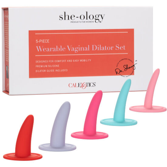 Calexotics-Sets von tragbaren 5 Stk.-Silikon-Dilatatoren · Analspielzeug