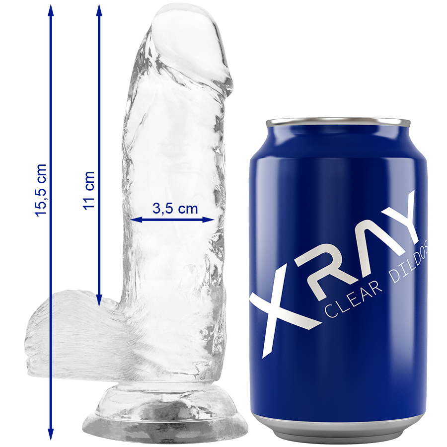 X Ray-Transparent Penis mit Hoden 15.5 cm -o- 3.5 cm-Jelly · Strap-on & Harness