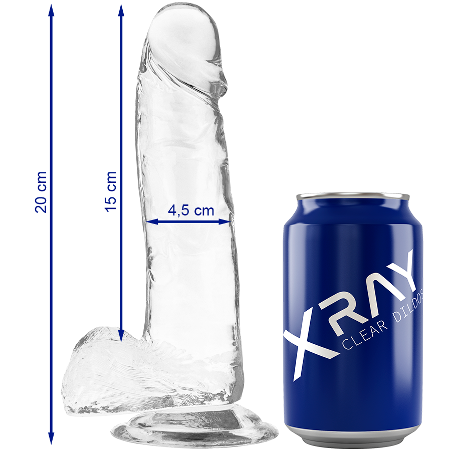 X Ray-Transparent Penis mit Hoden 20 cm -o- 4.5 cm-Jelly · Strap-on & Harness