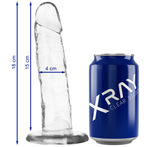 X Ray-Transparent Penis 18 cm -o- 4 cm-Jelly, Saugnapf · Strap-on & Harness