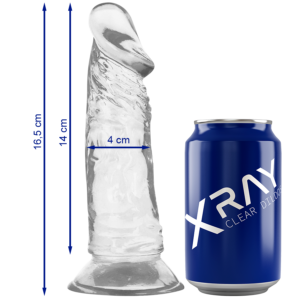 X Ray-Xray Clear Dildo Transparent 16.5 cm X 4 cm-Jelly, Saugnapf · Sextoys