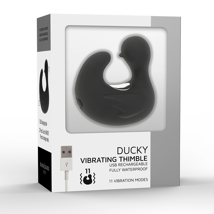 Black&silver-Duckymania Ditale stimulierend aus Silikon · Vibratoren (Bild 5)