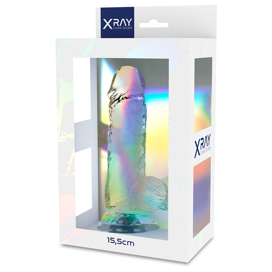 X Ray-Transparent Penis mit Hoden 15.5 cm -o- 3.5 cm-Jelly · Strap-on & Harness (Bild 2)