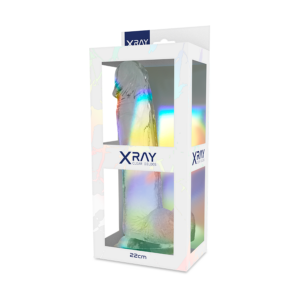 X Ray-Dildo Transparent mit Hoden 22 cm -o- 4.6 cm-Jelly · Strap-on & Harness (Bild 2)