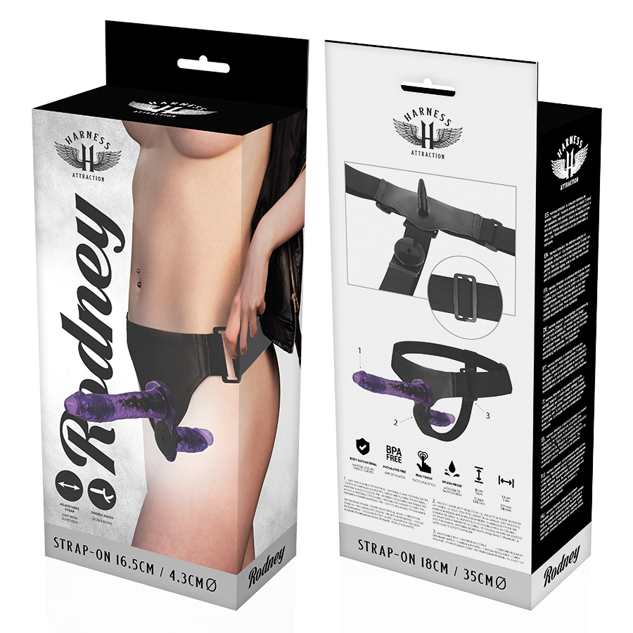 Harness Attraction-Rodney Doppelpenetration mit Vibrator 18 X 3.5 cm · Strap-on & Harness (Bild 5)