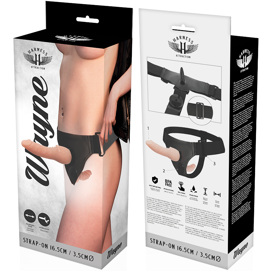 Harness Attraction-Wayne Double Penetration 16.5 cm -o- 3.5 cm-TPR · Strap-on & Harness (Bild 6)