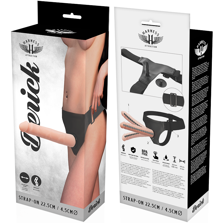 Harness Attraction-Derick Articulierbare Flesh 22.5 cm -o- 4.5 cm-TPR · Strap-on & Harness (Bild 4)