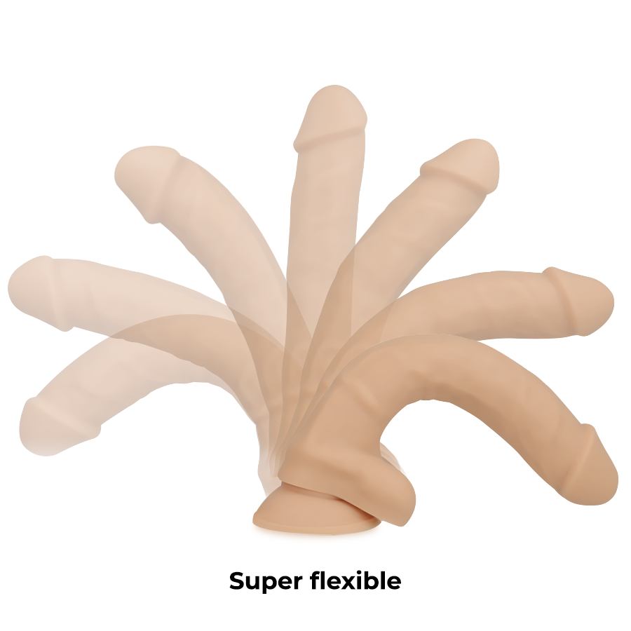 Cock Miller-Dildo Realistisch in Silikon Dichte Articulierbare Flesh 18 cm · Strap-on & Harness (Bild 3)
