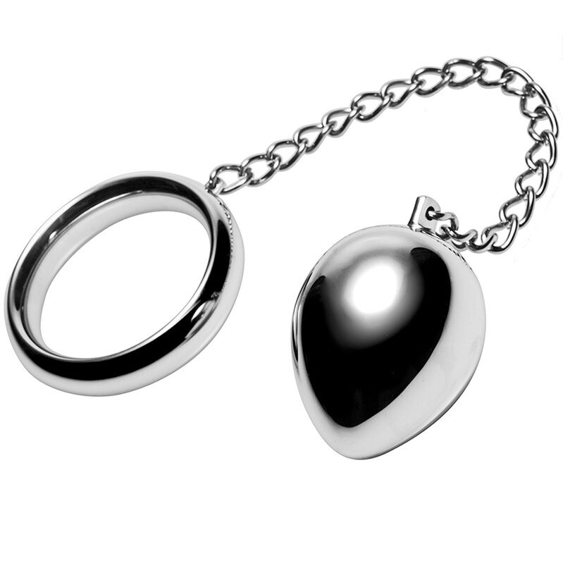 Metal Hard-Penisring 45mm + Metallkugelkette · Spielzeug aus Glas & Metall