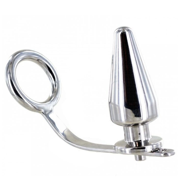 Metal Hard-Stahlring mit Analplug 45 X 50MM · Spielzeug aus Glas & Metall