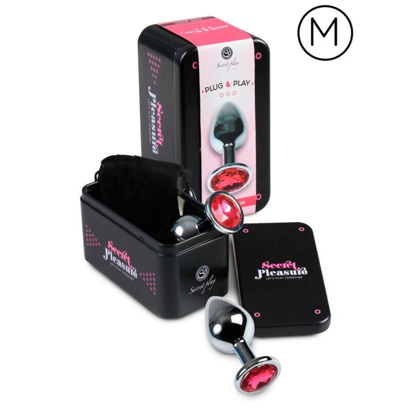 Secretplay Toys-Analplug Fuchsia 8 cm-Metal · Spielzeug aus Glas & Metall (Bild 2)