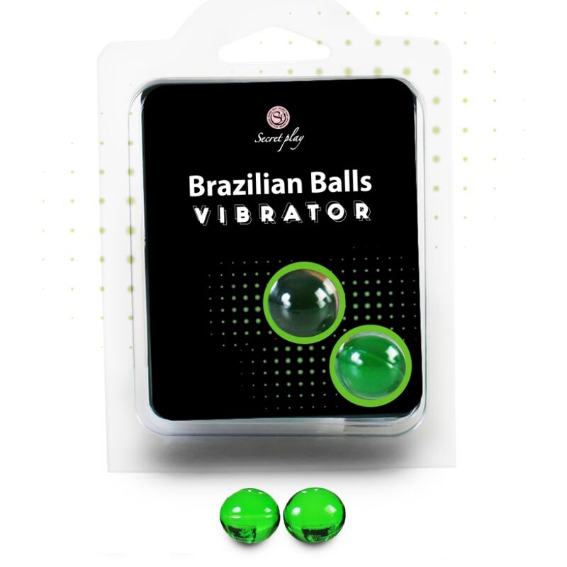 Secretplay Cosmetic-Set 2 Brasilianische Kugeln mit Vibrator-Effekt · Gleitgel
