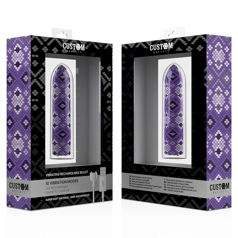 Custom Bullets-Bullet Magnetic Snake Violet Wiederaufladbar 10 · Vibratoren (Bild 2)