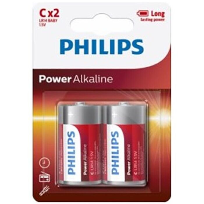 Phillips-Power Batteries Batterie C LR14 2er-Pack