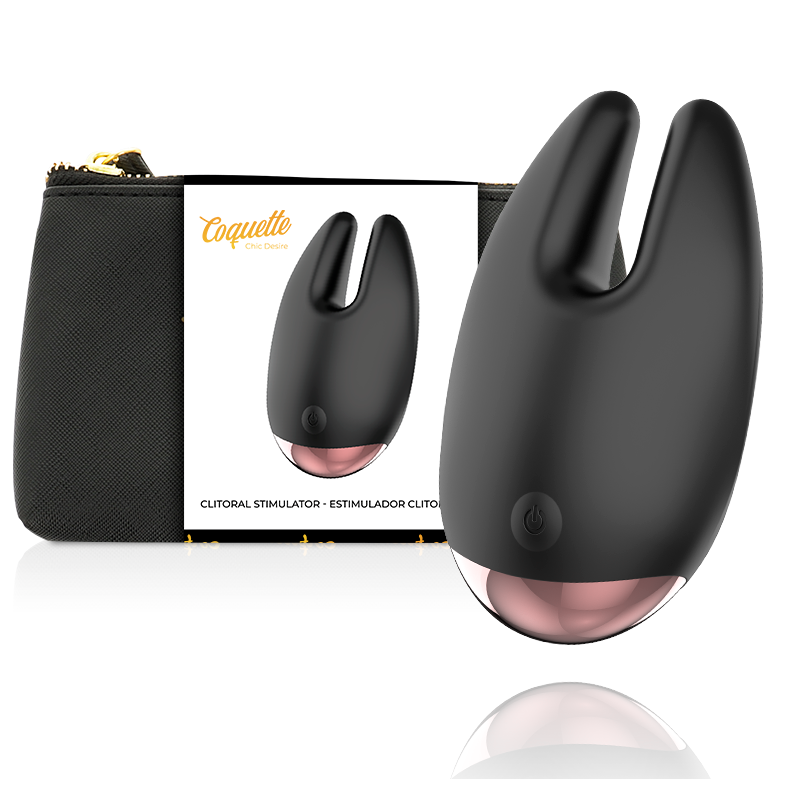 Coquette Toys-Stimulator Klitoris Schwarz/Gold-Silikon, 10 Geschwindigkeiten · Vibratoren