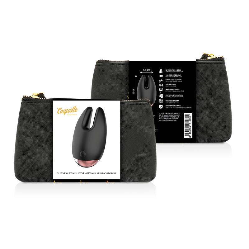 Coquette Toys-Stimulator Klitoris Schwarz/Gold-Silikon, 10 Geschwindigkeiten · Vibratoren (Bild 8)
