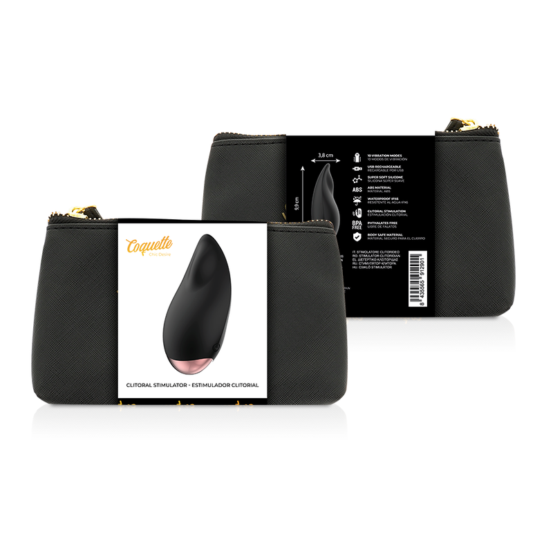 Coquette Toys-Stimulator Klitoris Schwarz/Gold Drop-Silikon, 10 Geschwindigkeiten · Vibratoren (Bild 7)
