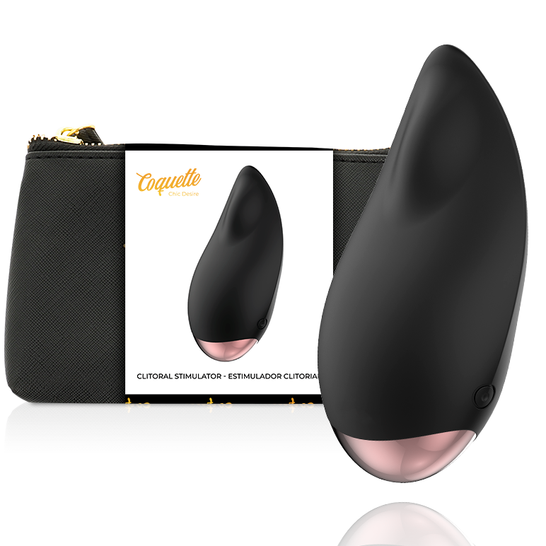 Coquette Toys-Klitoris-Stimulator Schwarz/Gold Drop-Silikon, 10 Stufen