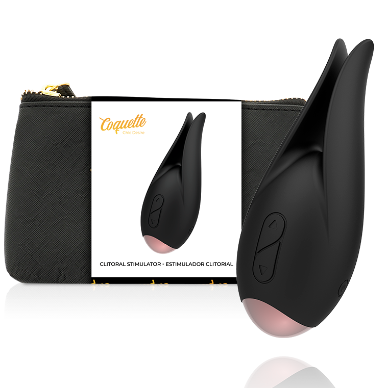 Coquette Toys-Stimulator Klitoris Schwarz/Goldblume-Silizium · Vibratoren
