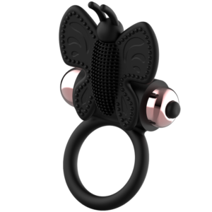 Coquette Toys-Ring Vibrator Schmetterling Schwarz/Gold-Silikon · Sextoys (Bild 7)